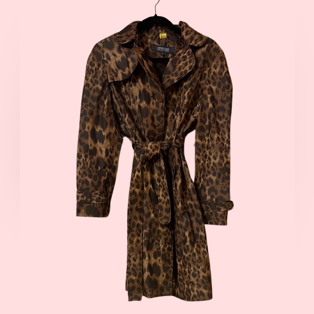 Kenneth Cole Reaction Leopard Print Coat